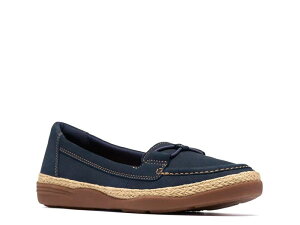 �N���[�N�X ���f�B�[�X �V���[�Y �X���b�|���E���[�t�@�[ Clarks Elaina Milly Loafer Navy Nubuck �l�C�r�[