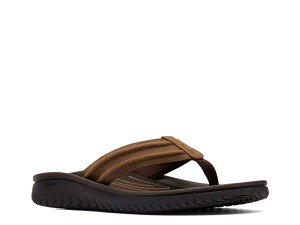 �N���[�N�X �����Y �V���[�Y �T���_�� Clarks Wesley Surflip Flop Beeswax Leather