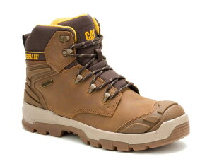 �L���^�s���[ �����Y �V���[�Y �u�[�c�E���C���u�[�c T�V���c Caterpillar Striver XL Steel Toe Waterproof Work Boot - Men's Brown �u���E��