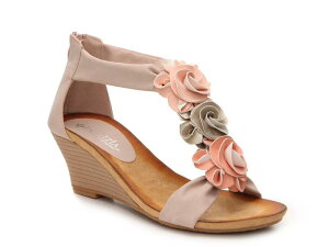 �p�g���V�A ���f�B�[�X �V���[�Y �T���_�� PatriziaHarlequin Wedge Sandal Blush/Coral/Pewter �s���[�^�[