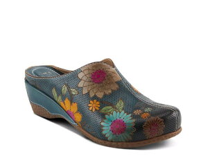 �����e�B�X�e ���f�B�[�X �V���[�Y �T���_�� L'ArtisteChienti Wedge Clog Navy/Multicolor �l�C�r�[
