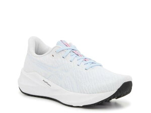 �A�V�b�N�X ���f�B�[�X �V���[�Y �X�j�[�J�[ ASICSVersablast 4 Running Shoe - Women's White/Blue �z���C�g