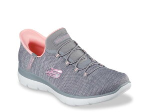 �X�P�b�`���[�Y ���f�B�[�X �V���[�Y �X�j�[�J�[ SkechersSlip-insummits Everyday Set Sneaker - Women's Grey/Coral �O���[