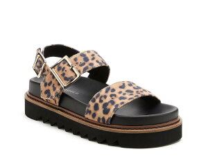 �P���V�[�_�b�K�[ ���f�B�[�X �V���[�Y �T���_�� �v���b�g�t�H�[�� Kelsi Dagger BrooklynKel Platform Sandal Brown/Black Leopard Print �u���b�N