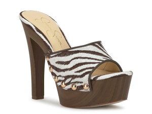 �W�F�V�J�V���v�\�� ���f�B�[�X �V���[�Y �T���_�� �v���b�g�t�H�[�� Jessica SimpsonCynlia Platform Sandal Ivory/Brown Zebra Print �A�C�{���[