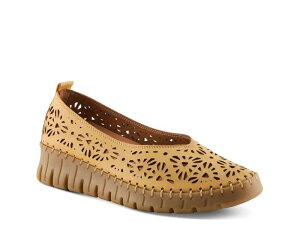 �X�v�����O�X�e�b�v ���f�B�[�X �V���[�Y �X���b�|���E���[�t�@�[ Spring StepCarosa Wedge Slip-On Yellow �C�G���[