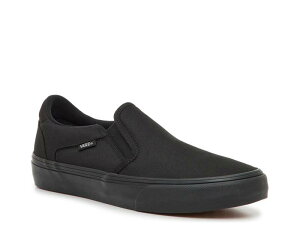 �o���Y �����Y �V���[�Y �X���b�|���E���[�t�@�[ �X�j�[�J�[ VansAsher Deluxe Slip-On Sneaker - Men's Black �u���b�N