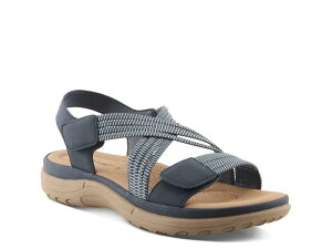 �t���N�T�X ���f�B�[�X �V���[�Y �T���_�� Flexus by Spring StepCrossbeam Wedge Sandal Navy �l�C�r�[