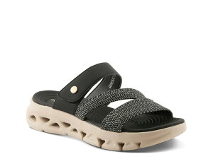 �t���N�T�X ���f�B�[�X �V���[�Y �T���_�� FlexusGalvanesa Wedge Sandal Black �u���b�N