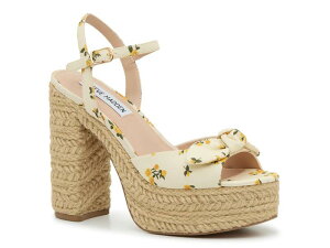 �X�e�B�[�u �}�f�� ���f�B�[�X �V���[�Y �T���_�� �v���b�g�t�H�[�� Steve MaddenGracen Espadrille Platform Sandal Yellow Floral Print �C�G���[