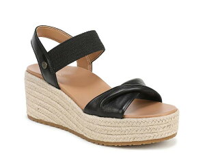 �o�C�I�j�b�N ���f�B�[�X �V���[�Y �T���_�� VionicDarla Espadrille Wedge Sandal Black Leather �u���b�N