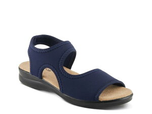 �t���N�T�X ���f�B�[�X �V���[�Y �T���_�� Flexus by Spring StepMarya Wedge Sandal Navy �l�C�r�[