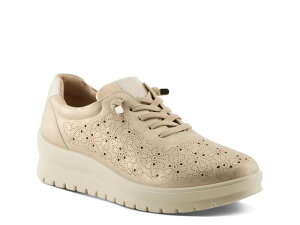 �t���N�T�X ���f�B�[�X �V���[�Y �X�j�[�J�[ FlexusRayfield Wedge Sneaker Gold Metallic �S�[���h