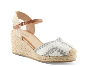 �A�Y�[�� ���f�B�[�X �V���[�Y �T���_�� AzuraAdrina Espadrille Wedge Sandal Off White/Multi �I�t�z���C�g