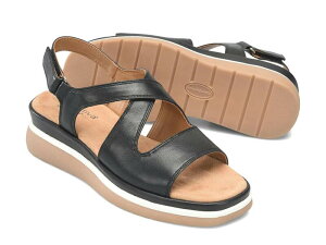 �R���t�H�[�e�B�o ���f�B�[�X �V���[�Y �T���_�� ComfortivaAmethyst Wedge Sandal Black �u���b�N