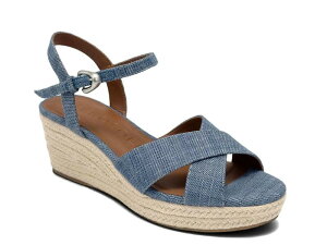 �G�A���\�[���Y ���f�B�[�X �V���[�Y �T���_�� Aerosoles Casarina Espadrille Wedge Sandal Blue Denim �f�j��