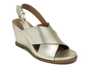 �G�A���\�[���Y ���f�B�[�X �V���[�Y �T���_�� Aerosoles Dayonara Wedge Sandal Gold Metallic �S�[���h