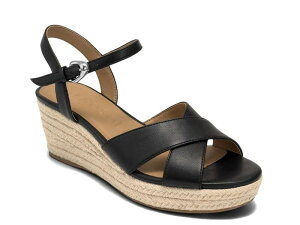 �G�A���\�[���Y ���f�B�[�X �V���[�Y �T���_�� Aerosoles Casarina Espadrille Wedge Sandal Black �u���b�N