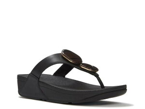 �t�B�b�g�t���b�v ���f�B�[�X �V���[�Y �T���_�� FitFlop Lulu Marbled Stone Wedge Sandal Black �u���b�N