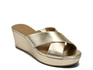 �G�A���\�[���Y ���f�B�[�X �V���[�Y �T���_�� Aerosoles Cruis Wedge Sandal Gold Metallic �S�[���h
