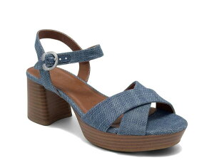 �G�A���\�[���Y ���f�B�[�X �V���[�Y �T���_�� �v���b�g�t�H�[�� Aerosoles Charlye Platform Sandal Blue �u���[
