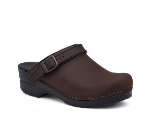 �_���X�R ���f�B�[�X �V���[�Y �T���_�� DanskoIngrid Clog Dark Brown �u���E��