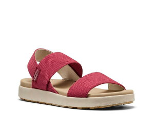 �L�[�� ���f�B�[�X �V���[�Y �T���_�� KeenElle Backstrap Sandal Garnet