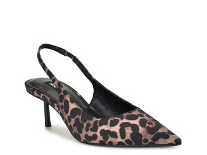 �i�C���E�F�X�g ���f�B�[�X �V���[�Y �p���v�X Nine WestHunny Pump Beige/Black Leopard Print Satin �u���b�N