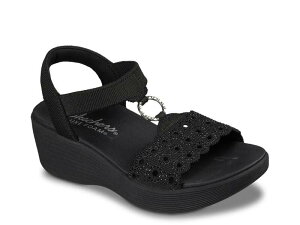 �X�P�b�`���[�Y ���f�B�[�X �V���[�Y �T���_�� SkechersParallelite Queen B 2.0 Wedge Sandal Black �u���b�N