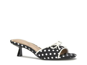 �P���[���P�C�e�B ���f�B�[�X �V���[�Y �T���_�� Kelly & KatieMorria Sandal Black/White Polka Dot Print �z���C�g