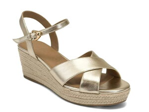 �G�A���\�[���Y ���f�B�[�X �V���[�Y �T���_�� AerosolesCasarina Espadrille Wedge Sandal Gold Metallic �S�[���h