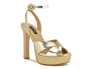 �i�C���E�F�X�g ���f�B�[�X �V���[�Y �T���_�� �v���b�g�t�H�[�� Nine WestWeston Platform Sandal Gold Metallic �S�[���h
