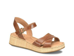 �{�[�� ���f�B�[�X �V���[�Y �T���_�� BornCannes Wedge Sandalight Brown �u���E��