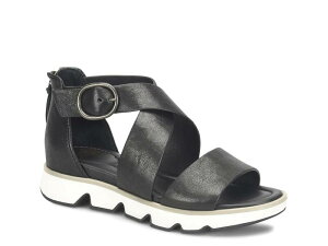 �\�t�g ���f�B�[�X �V���[�Y �T���_�� SofftMackenna Sandal Black Leather �u���b�N