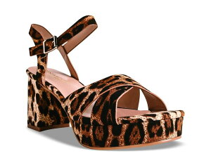 �x���W���~���E�H�[�N ���f�B�[�X �V���[�Y �T���_�� �v���b�g�t�H�[�� Touch Ups by Benjamin WalkToby Platform Sandal Tan Leopard Print Fabric �^��
