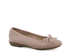 �N���t�o�C�z���C�g�}�E���e�� ���f�B�[�X �V���[�Y �p���v�X Cliffs by White MountainCarris Ballet Flat Dusty Pink �s���N