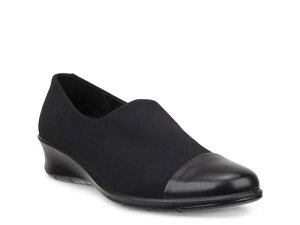 �G�R�[ ���f�B�[�X �V���[�Y �X���b�|���E���[�t�@�[ ECCOFelicia Wedge Slip-On Black �u���b�N