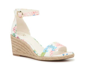 ���B���X�J���[�g ���f�B�[�X �V���[�Y �T���_�� Vince CamutoFrilin Espadrille Wedge Sandal White/Multicolor Floral Print �z���C�g