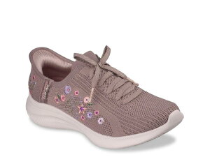 �X�P�b�`���[�Y ���f�B�[�X �V���[�Y �X���b�|���E���[�t�@�[ �X�j�[�J�[ SkechersHands Free Slip-ins: Ultra Flex 4.0 - Sweet Petalslip-On Sneaker Mocha Brown �u���E��