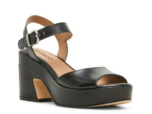 �u�����h ���f�B�[�X �V���[�Y �T���_�� �v���b�g�t�H�[�� BlondoMona Waterproof Platform Sandal Black Leather �u���b�N