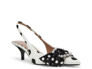 �x�b�c�B�W�����\�� ���f�B�[�X �V���[�Y �p���v�X Betsey JohnsonBryanna Pump White/Black Polka Dot �z���C�g