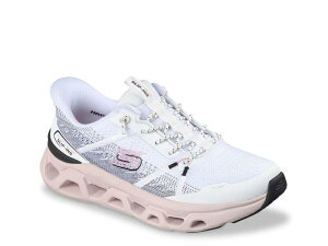 �X�P�b�`���[�Y ���f�B�[�X �V���[�Y �X���b�|���E���[�t�@�[ �X�j�[�J�[ SkechersHands Free Slip-ins: Glide-Step Altus - Fast Lane Slip-On Sneaker - Women's White/Pink �z���C�g
