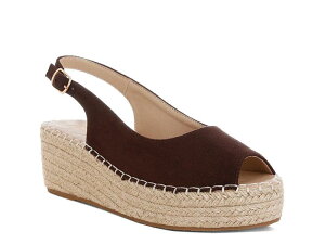 �����h�����O ���f�B�[�X �V���[�Y �T���_�� London RagGeorna Espadrille Wedge Sandal Dark Brown �u���E��