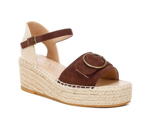 �����h�����O ���f�B�[�X �V���[�Y �T���_�� London RagAmilta Espadrille Wedge Sandal Dark Brown �u���E��