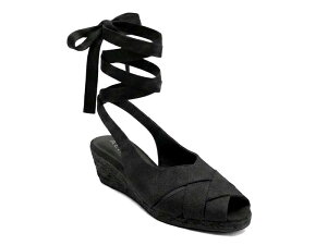 �G�A���\�[���Y ���f�B�[�X �V���[�Y �T���_�� AerosolesRoberta Espadrille Wedge Sandal Black �u���b�N