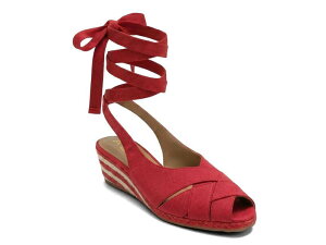 �G�A���\�[���Y ���f�B�[�X �V���[�Y �T���_�� AerosolesRoberta Espadrille Wedge Sandal Red ���b�h