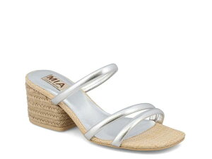 �~�A���~�e�b�h�G�f�B�V���� ���f�B�[�X �V���[�Y �T���_�� Mia LimiteditionInara Espadrille Sandal Silver Leather �V���o�[