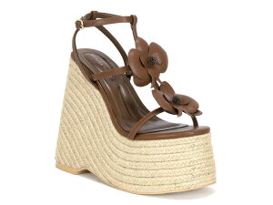 �A�U���A ���� ���f�B�[�X �V���[�Y �T���_�� Azalea WangBarossa Espadrille Wedge Sandal Dark Brown �u���E��