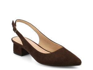 �W���[�j�[ ���f�B�[�X �V���[�Y �p���v�X JourneeSylvia Pump Chocolate Suede �`���R���[�g