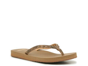 �T�k�[�N ���f�B�[�X �V���[�Y �T���_�� SanukYoga Joy II Flip Flop Dark Tan �^��